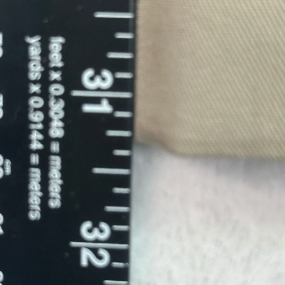 Pleated Dress Pants Mens‎ 32x32 Khaki Tan Cuffed Hem Poly Rayon Blend